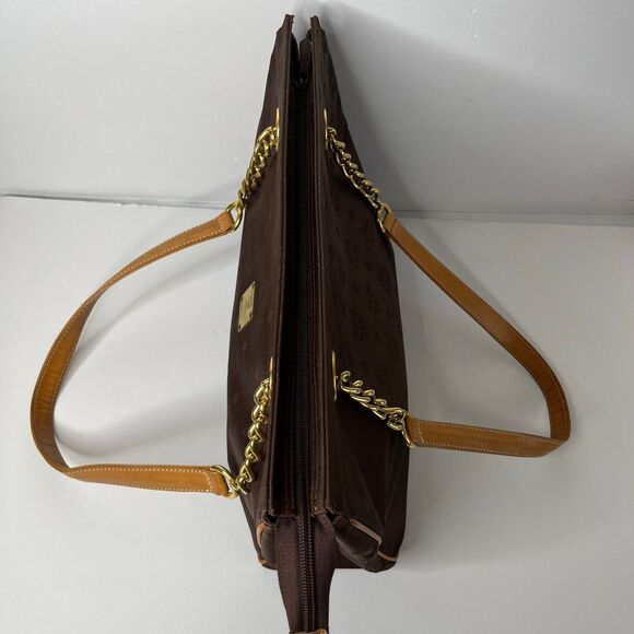 MCM Authentic Leather And Nylon Shoulder Bag Tote Purse - Picture 6 of 12